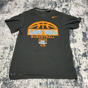 Nike Dri Fit Lady Vols Basketball T Shirt Mens Medium Gray Orange Tennessee